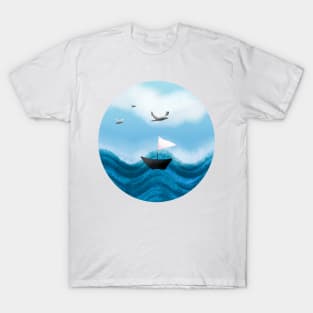 Boat in the sea T-Shirt